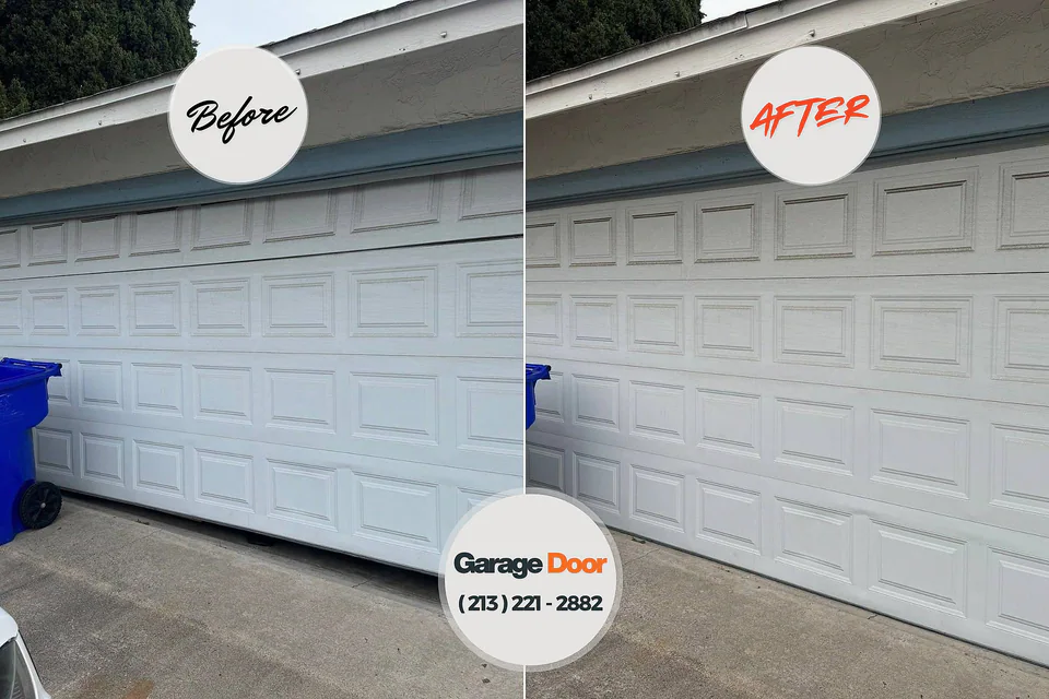 Before and after: garage door repair Kaanapali, HI